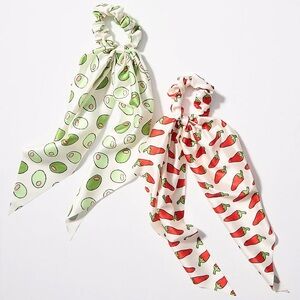 Anthropologie Frazier Sterling Spicy Hair Scarves, Set of 2
